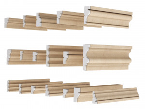 cornice plaster molding collection 02 3Dモデル
