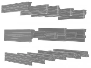 cornice plaster molding collection 02 3D Model