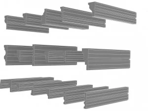 cornice plaster molding collection 02 3D Model