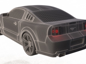 mustang shelby gt 500 Modello 3D