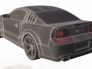 mustang shelby gt 500 3D Model