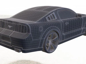 mustang shelby gt 500 3D Model