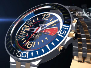 zegarek zegar tissot vmf Model 3D