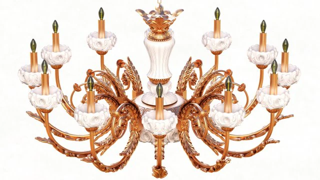 classic chandelier sw 3D Model .c4d .max .obj .3ds .fbx .stl .blend