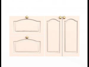 puerta del mueble de cocina zaur cl&aacute;sico Modelo 3D