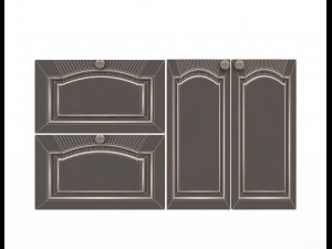 kitchen cabinet door classic zaur 3D Model
