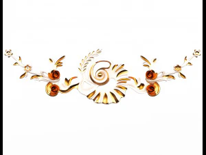 резьба по лепке из гипса украшение чайный столик 3D Модель