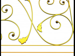 forging iron forged balcony railing 3D Model