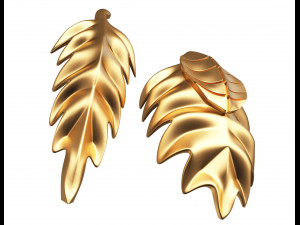leave carving plaster molding decoration 3D Model