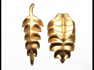 leave carving plaster molding decoration Model 3D
