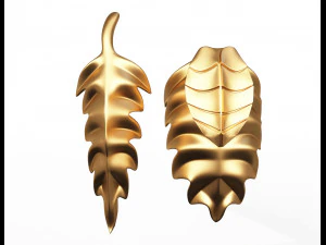 leave carving plaster molding decoration 3D Model