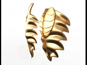 leave carving plaster molding decoration 3D Model