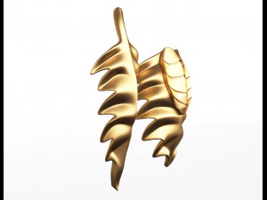 leave carving plaster molding decoration 3D Model