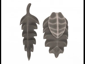 leave carving plaster molding decoration 3D Model