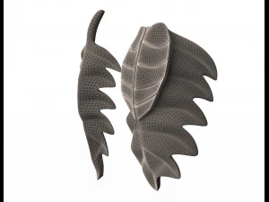 leave carving plaster molding decoration 3D Model