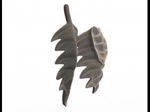 leave carving plaster molding decoration 3D Model
