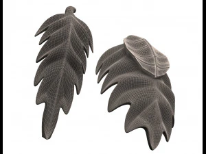 leave carving plaster molding decoration 3D Model