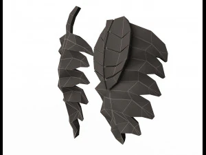 leave carving plaster molding decoration 3D Model