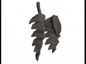 leave carving plaster molding decoration 3D Model