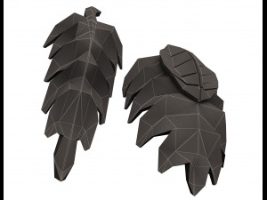 leave carving plaster molding decoration Model 3D
