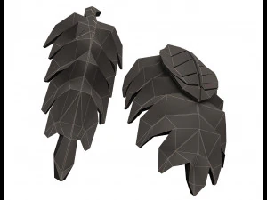 leave carving plaster molding decoration 3D Model