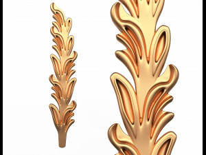 3d leave carving plaster molding decoration 3 3D Model
