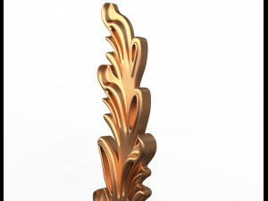 3d leave carving plaster molding decoration 3 3D Model