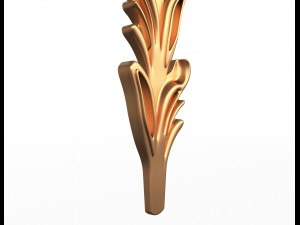 3d leave carving plaster molding decoration 3 3D Model