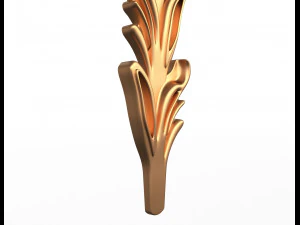 3d leave carving plaster molding decoration 3 3D Model