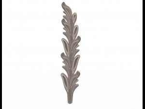 3d leave carving plaster molding decoration 3 3D Model