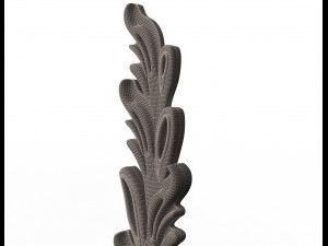 3d leave carving plaster molding decoration 3 3D Model