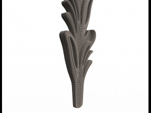 3d leave carving plaster molding decoration 3 3D Model