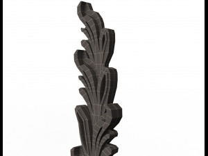 3d leave carving plaster molding decoration 3 3D Model