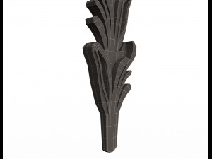 3d leave carving plaster molding decoration 3 3D Model