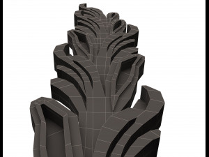 3d leave carving plaster molding decoration 3 3D Model