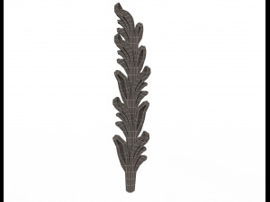3d leave carving plaster molding decoration 3 3D Model