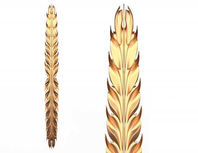 3d leave carving plaster molding decoration 4 3D Model .c4d .max .obj .3ds .fbx .stl .blend