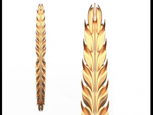 3d leave carving plaster molding decoration 4 3D Model