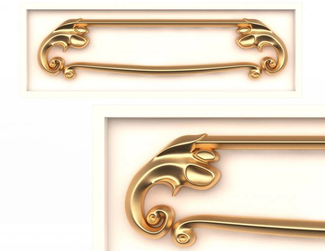 kitchen cabinet door classic 3 3D Model .c4d .max .obj .3ds .fbx .stl .blend