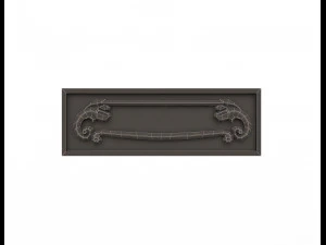 kitchen cabinet door classic 3 3D Model
