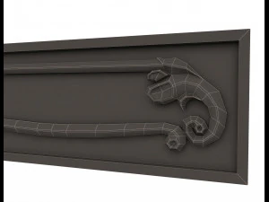 kitchen cabinet door classic 3 3D Model