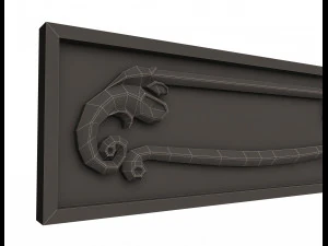 kitchen cabinet door classic 3 3D Model