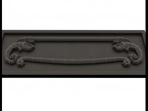 kitchen cabinet door classic 3 3D Model