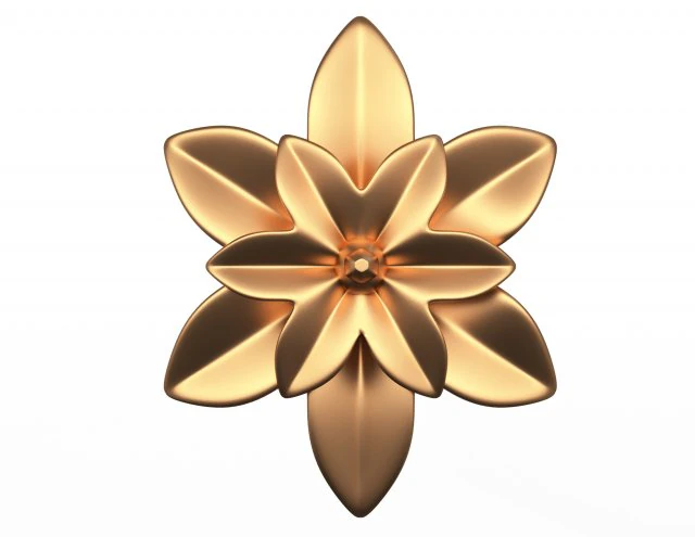 round rosette plaster molding decoration 3D Model .c4d .max .obj .3ds .fbx .stl .blend 