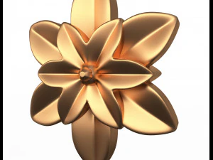 round rosette plaster molding decoration 3D Model