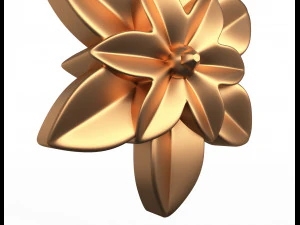 round rosette plaster molding decoration 3D Model