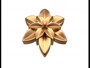 round rosette plaster molding decoration 3D Model