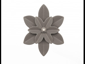 round rosette plaster molding decoration 3D 模型