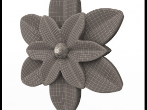 round rosette plaster molding decoration 3D 模型
