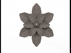 round rosette plaster molding decoration 3D 模型